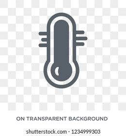 Core temperature icon. Trendy flat vector Core temperature icon on transparent background from sauna collection. 