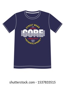 core typography for print t shirt 