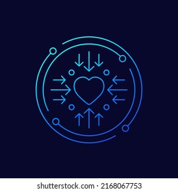 core value icon, linear design