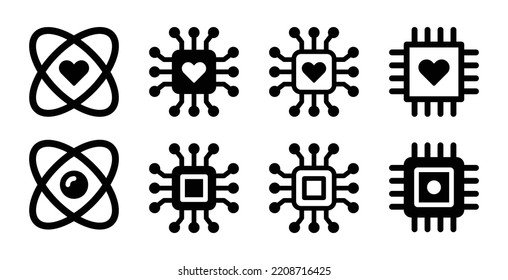 Core value icon set in black and white design. Vector illustration.