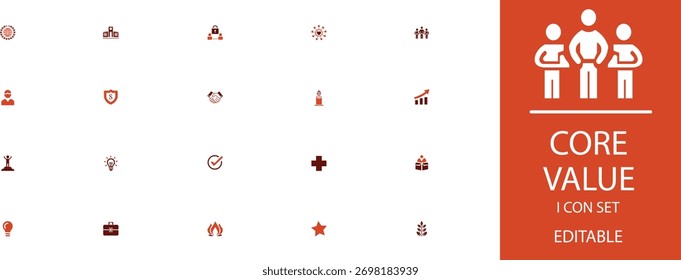 A core value icon vector illustration . 