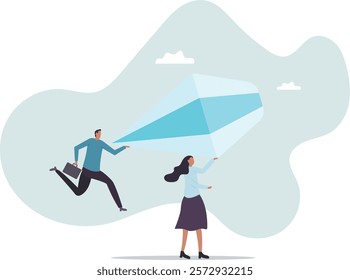 Core value or value proposition, CLV customer lifetime value or company valuation, profit or corporate worth.business concept.flat character.