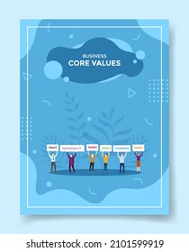 core values business concept for template of banners, flyer, books, and magazine cover