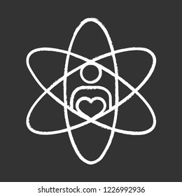 Core values chalk icon. Ethical responsibility. Business ethics. Empathy and integrity. Mission and vision statements. Isolated vector chalkboard illustration
