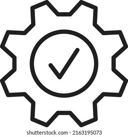 Core values expertise icon. gear symbol.