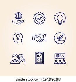 Core values icon design vector 