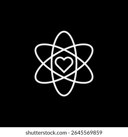 Core values icon isolated on black background