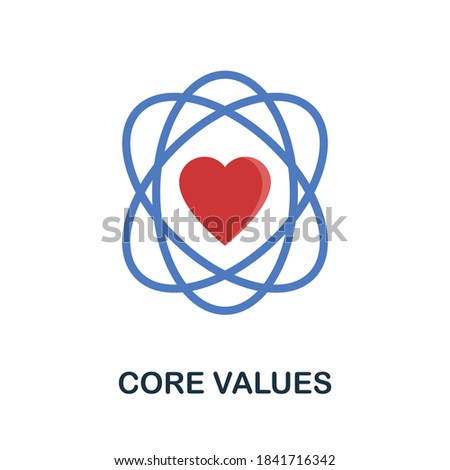 Core Values icon. Monochrome simple Core Values icon for templates, web design and infographics