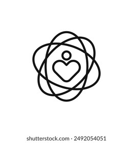 Core Values icon outline collection in black and on white background