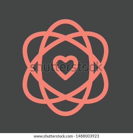 Core Values Icon with Ovals and Heart to signify common belief system