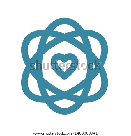 Core Values Icon with Ovals and Heart to signify common belief system