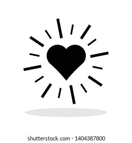 Core Values icon in trendy flat style. Heart  symbol for your web site design, logo, app, UI Vector EPS 10.