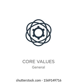 Core values icon vector. Trendy flat core values icon from general collection isolated on white background. Vector illustration can be used for web and mobile graphic design, logo, eps10