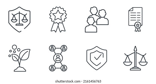 Core Values Icons Set Core Values Stock Vector (Royalty Free ...