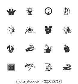 core values icons set . core values pack symbol vector elements for infographic web