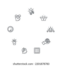 core values icons set . core values pack symbol vector elements for infographic web