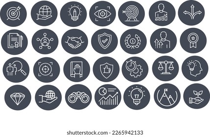 Core Values icons vector design