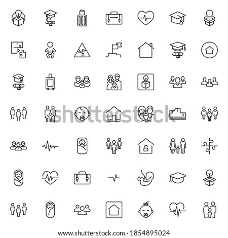 Core values line icon set. Collection of high quality black outline logo for mobile concepts and web apps. Core values set in trendy flat style. Vector illustration on a white background