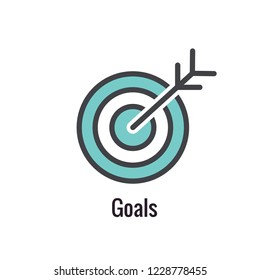 Core Values Outline or Line Icon Conveying Specific Purpose