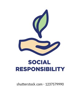 Core Values Outline - Line Icon Conveying Specific Purpose
