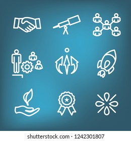 Core Values Outline or Line Icon Conveying Integrity & Purpose