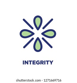 Core Values Outline - Line Icon Conveying Specific Purpose