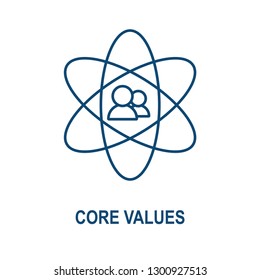 Core Values Outline - Line Icon Conveying Integrity & Purpose