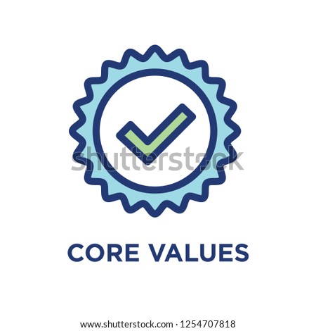 Core Values Outline - Line Icon Conveying Specific Purpose