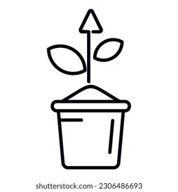 Core values plant pot icon outline vector. Customer culture. Trust focus