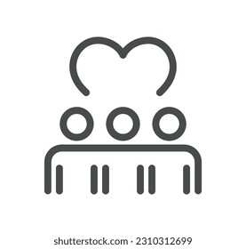 Core values related icon outline and linear vector.