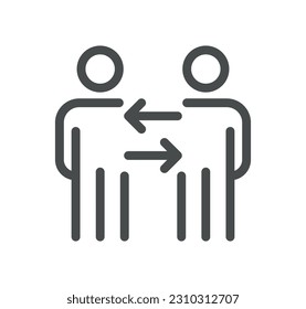 Core values related icon outline and linear vector.