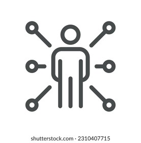 Core values related icon outline and linear vector.