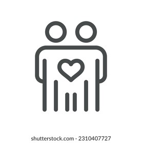 Core values related icon outline and linear vector.