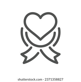 Core values as trust related icon outline and linear vector.