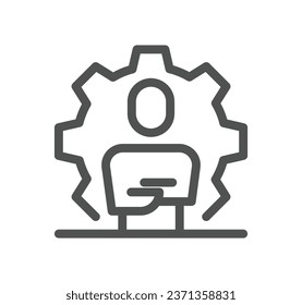 Core values as trust related icon outline and linear vector.