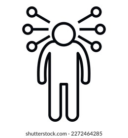 Core vision icon outline vector. Social trust. Positive app