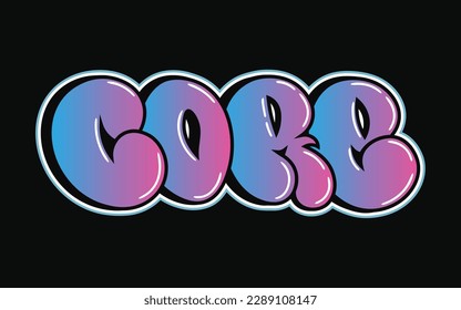 Palabra básica trippy letras estilo graffiti psicodélico. Logo de dibujos animados de dibujos hechos a mano con vectores ilustración básica. Divertidas y geniales cartas trippy, moda, graffiti estilo impreso para camiseta, afiche