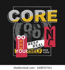 CORE/NYC/NEWYORK typography design t-shirt,vector illustration