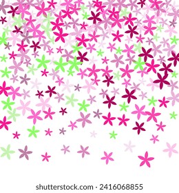 Coreopsis simplistic flowers vector illustration. Small meadow floral elements isolated. Hinamatsuri Doll's Day pattern. Retro flowers Coreopsis abstract blossom. Flowering daisy.
