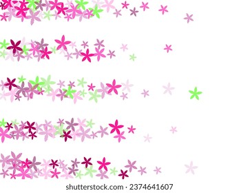 Coreopsis stylized flowers vector illustration. Gentle field blossom elements scattered. Women's Day backdrop. Childish flowers Coreopsis abstract blossom. Summer daisies.