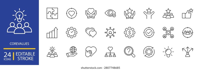 Corevalues Icon Set Editable Stroke