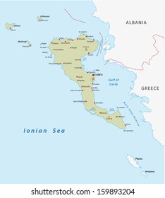 corfu map