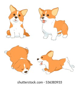 corgi cartoons set 1
