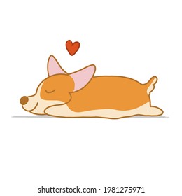 Corgi dog. Funny Puppy. Sketch for your design