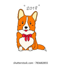 Corgi dog is gift for new years 2018