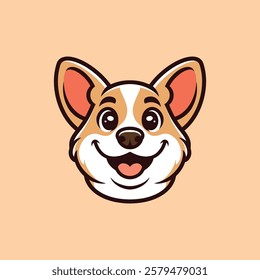 Corgi Dog Retro Cartoon Illustration