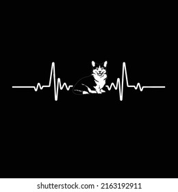 Corgi dog typography and t shirt design