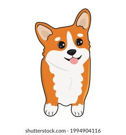 Corgi Dog Vector Cartoon Illustration Cute Stock Vector (Royalty Free ...