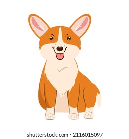 Corgi Dog Vector Cartoon Illustration Cute Stock Vector (Royalty Free ...