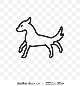Corgi dog vector linear icon isolated on transparent background, Corgi dog transparency concept can be used for web and mobile
